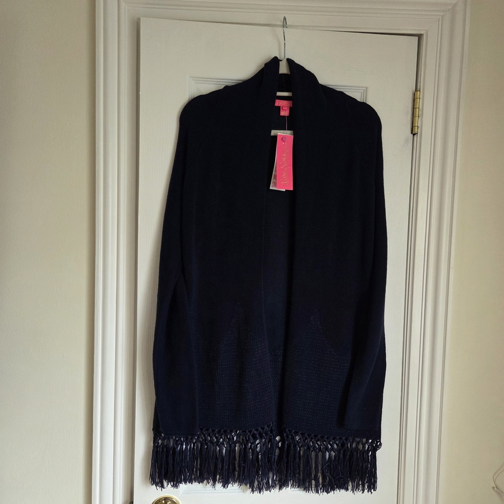 Chic Black Fringe Sweater by Lilly Pulitzer